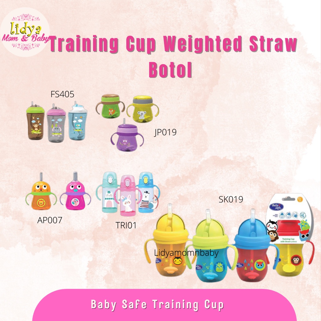 Baby Safe Training Cup Weighted Straw Botol Minum Sedotan Susu Anak Bayi Dengan Pemberat By Lidyamomnbaby