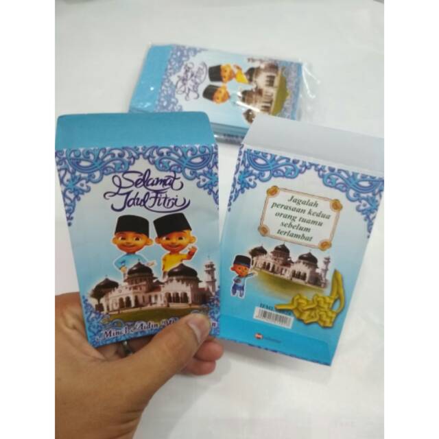 

Angpao isi 100 pcs lebaran Idul Fitri motif Upin Ipin