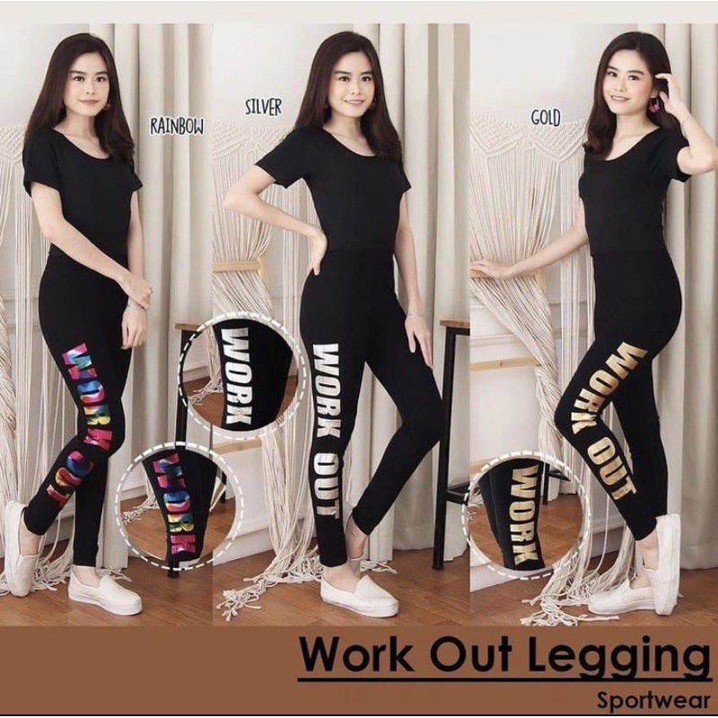 Legging Sport Wanita Work Out Bahan Tebal | Legging Olahraga