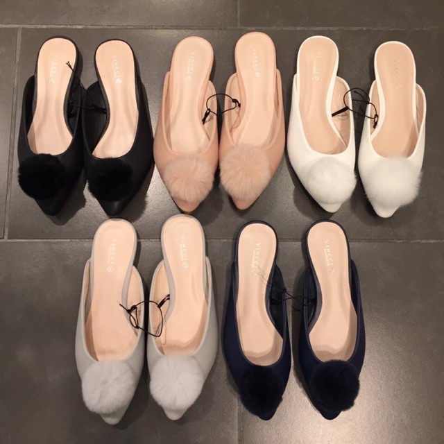 VINCCI new arrival sandal flat selop pompom original