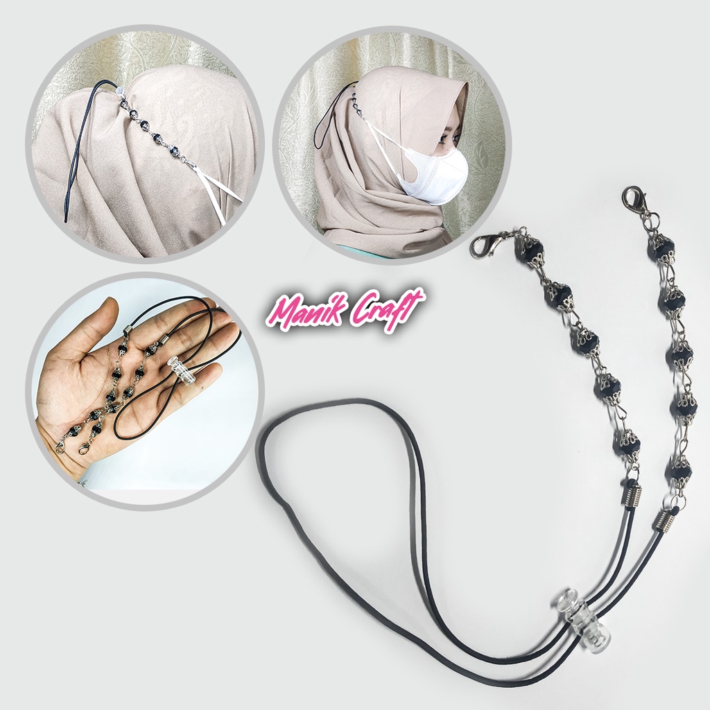Konektor Masker 2 In 1 Hijab / Strap Masker Hijab / Strap Masker Konektor Hijab / Kalung Masker Hija