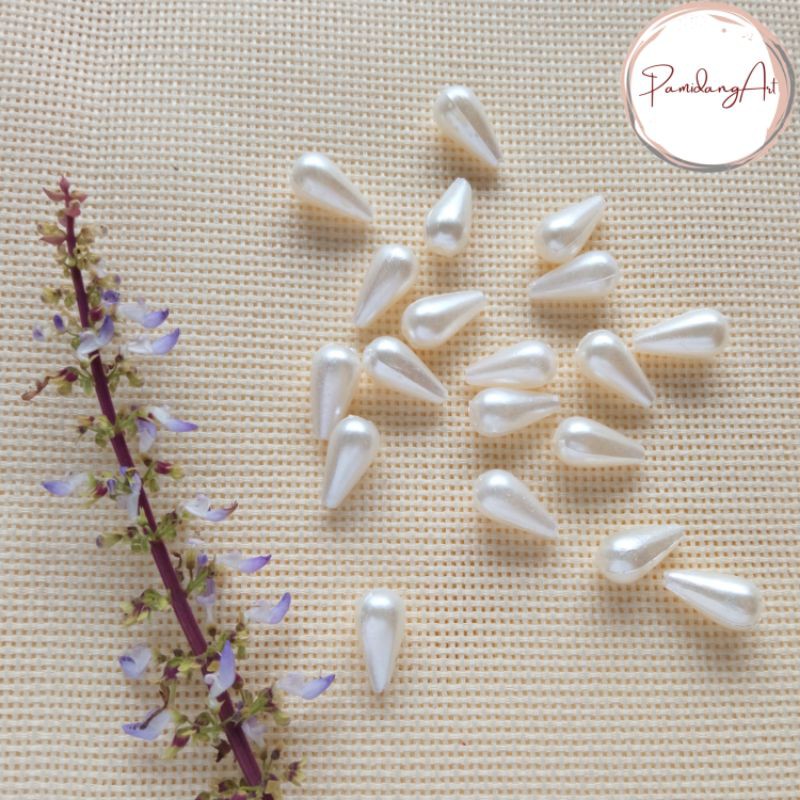 Manik Mutiara Motif / Mote Parel mutiara putih motif (15gr)