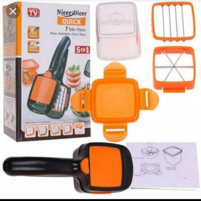 Nicer dicer quick 5 in 1 alat pemotong serba guna alat potong kentang