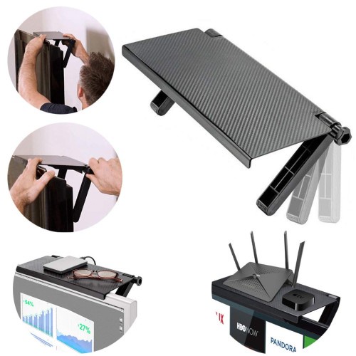 Rak Gantung Atas TV Tempat Remote TV Modem WIFI Monitor Komputer Rak Gantung TV
