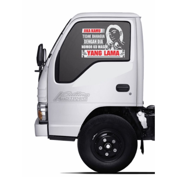 

stiker kata kata buat kaca truck // cutting stiker