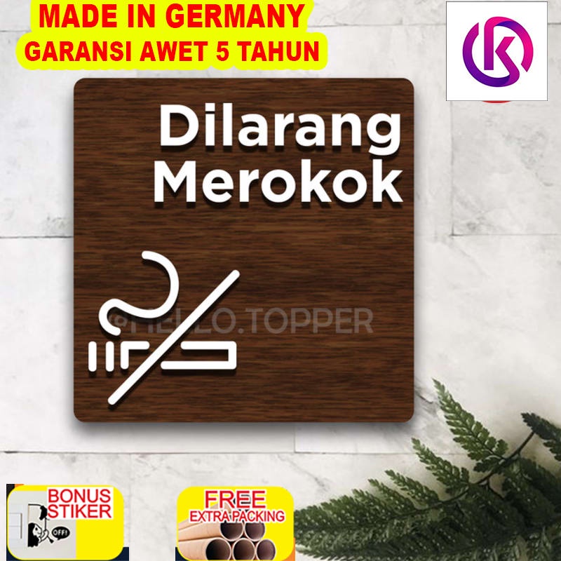 

Murah Sign Dilarang Merokok Kayu Kotak | Signage No Smoking | Papan Kayu