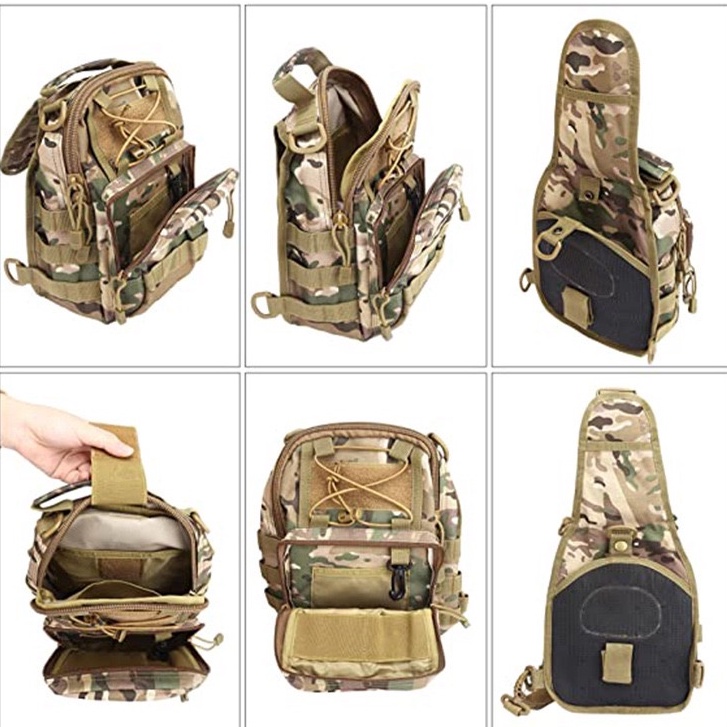 ONLYONE12 Tas Selempang Pria Army Import / Tas Selempang Import / Tas Pria Selempang Dada / Waist Bag Pria / Backpack Tali Satu / Tas Tactical Army / Tas Pria Muat Banyak Barang