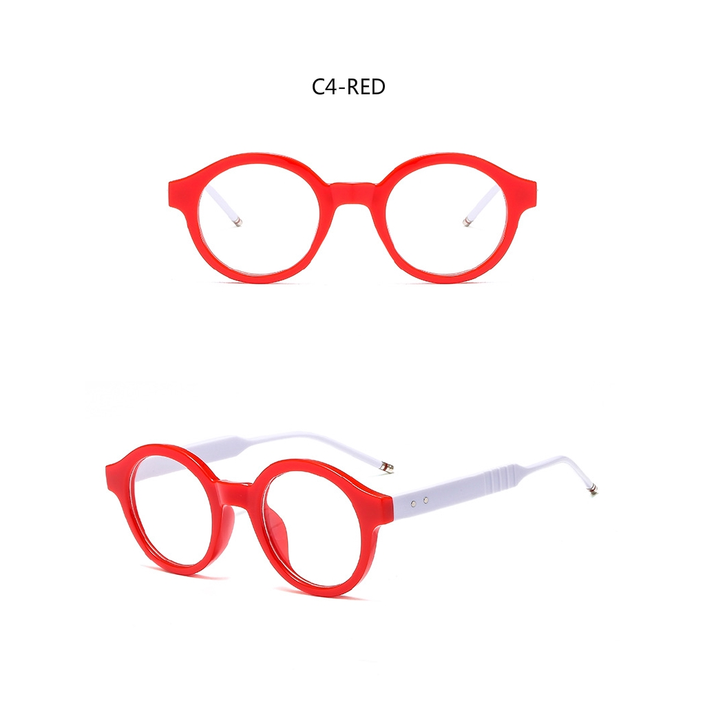 Fashion metal hinge round frame rice nail retro men's and women's glasses