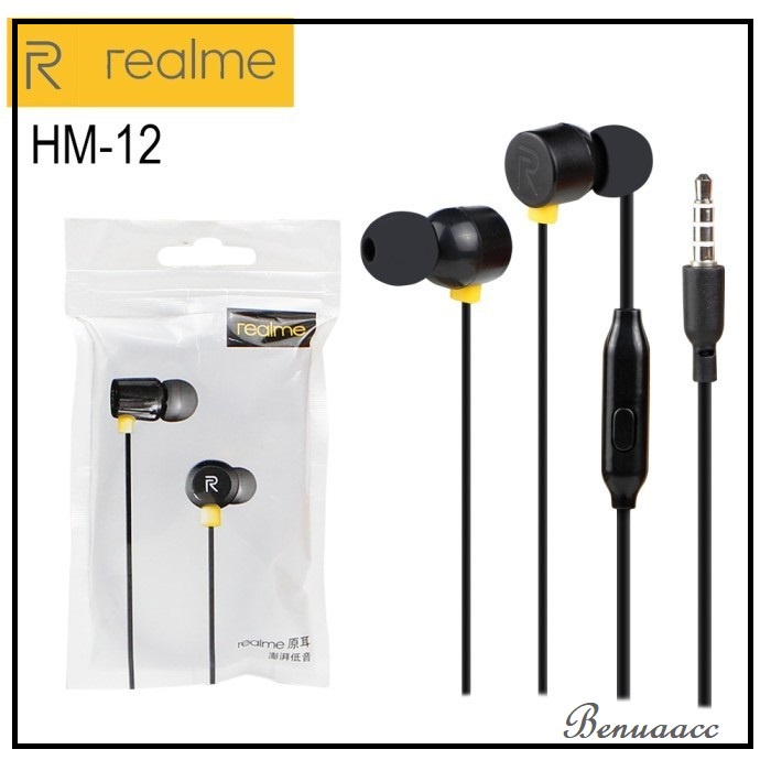 (ba) HF/Headset Merk Realme Seri HM-12 Good Quality