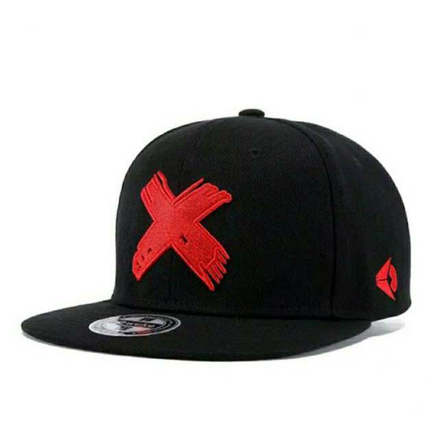 Topi Snapback Wuke Banned Red Black