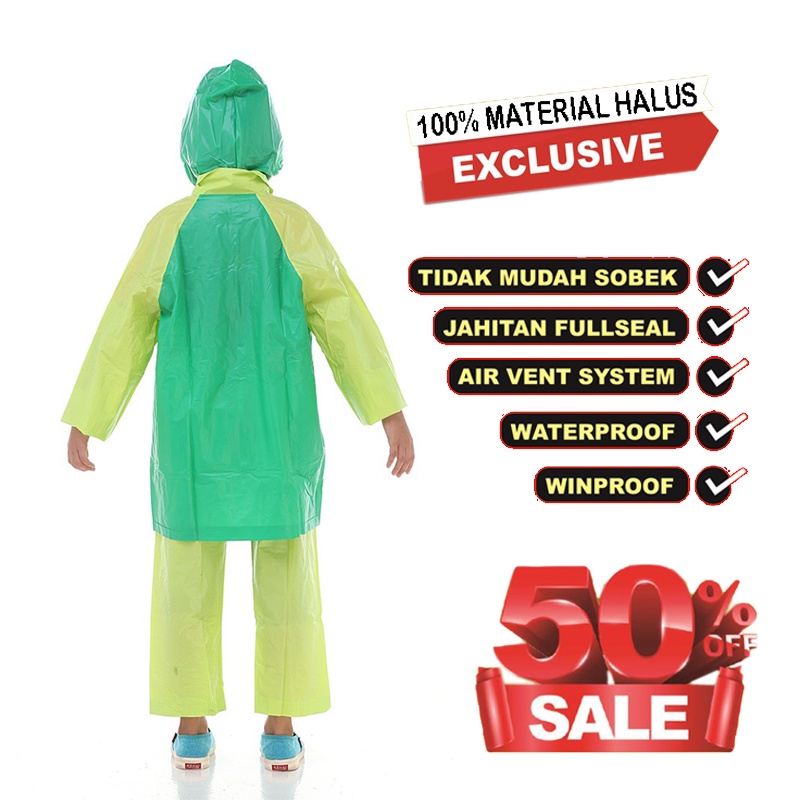 jas hujan anak perempuan dan laki laki 4-8 tahun - Jas Hujan  - jas hujan anak  - jas hujan anak karakter- Setelan Jas Hujan Jaket Celana - Raincoat Unisex - Jas Hujan Lucu