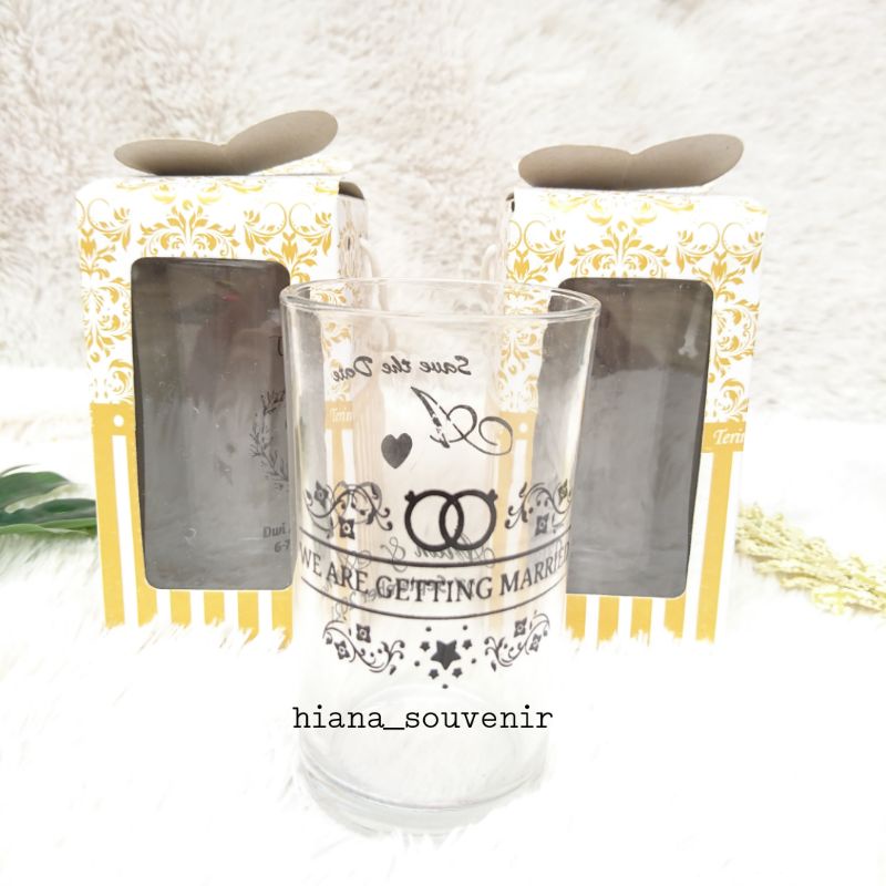 GELAS H10 CETAK CUSTOM / SOUVENIR GELAS TINGGI 10 CM CETAK CUSTOM / SOUVENIR GELAS PERNIKAHAN / SOUV