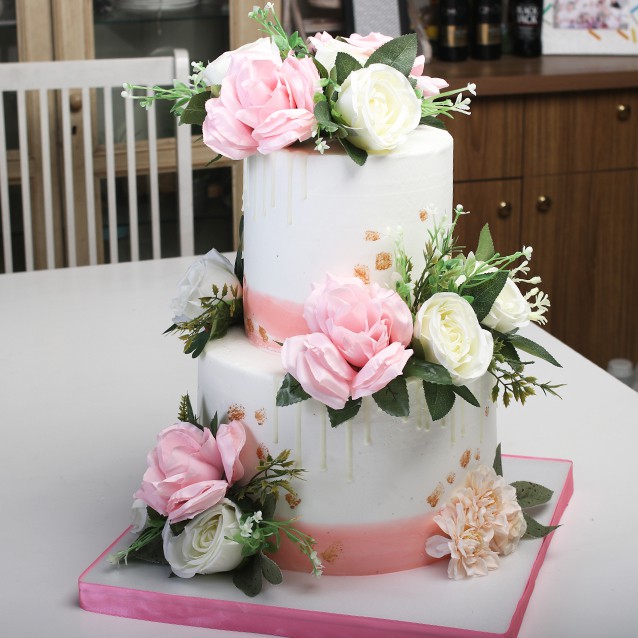 

Wedding Cake 2 Susun / diameter 24 + 16 cm / MOHON BACA KETERANGAN