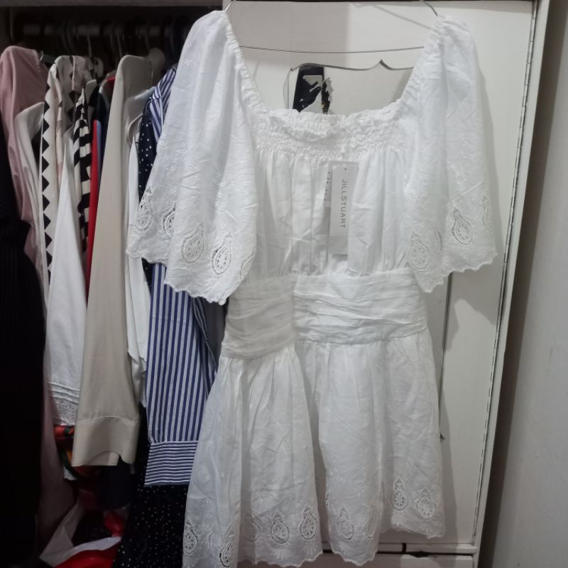 JILL STUART BNWT dress putih bordir eyelet