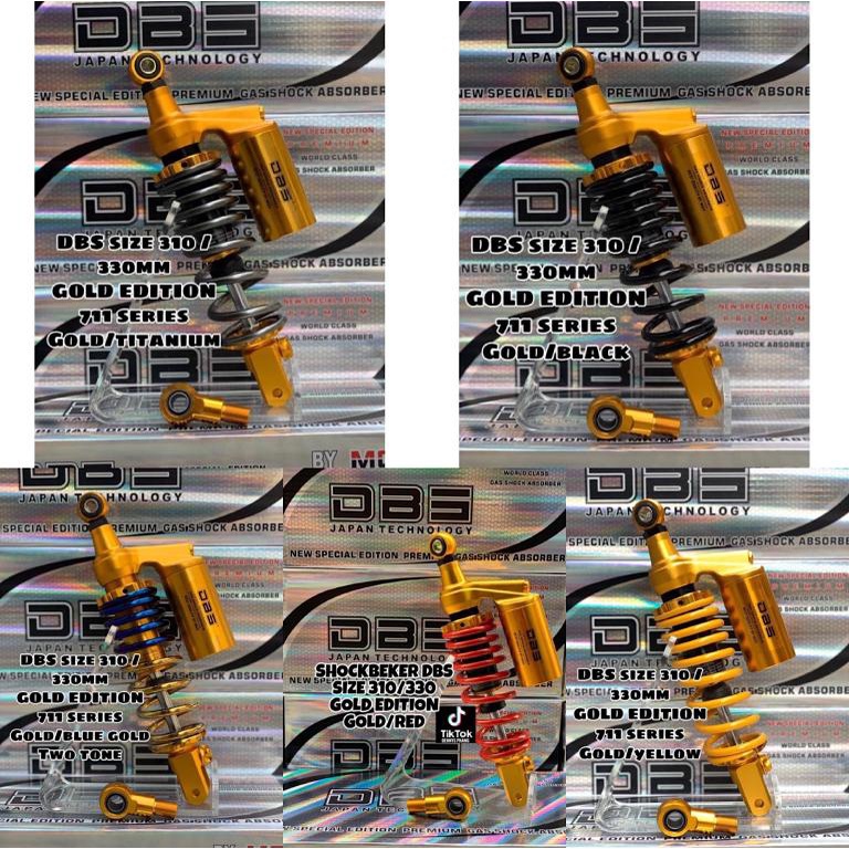 SHOCK BREAKER TABUNG ATAS DBS ORIGINAL SHOK ABSORDER 711 G SPORT EDITION SINGEL SHOCK SATU SHOCKBREAKER MATIC GOLD TITAN RED GREEN MIO BEAT CLICK125 VARIO 110 125 150 SCOOPY AEROX XEON GENIO XRIDE X RIDER SKYDRIVE SKYWAVE LEXI NOUVO HONDA YAMAHA SUZUKI