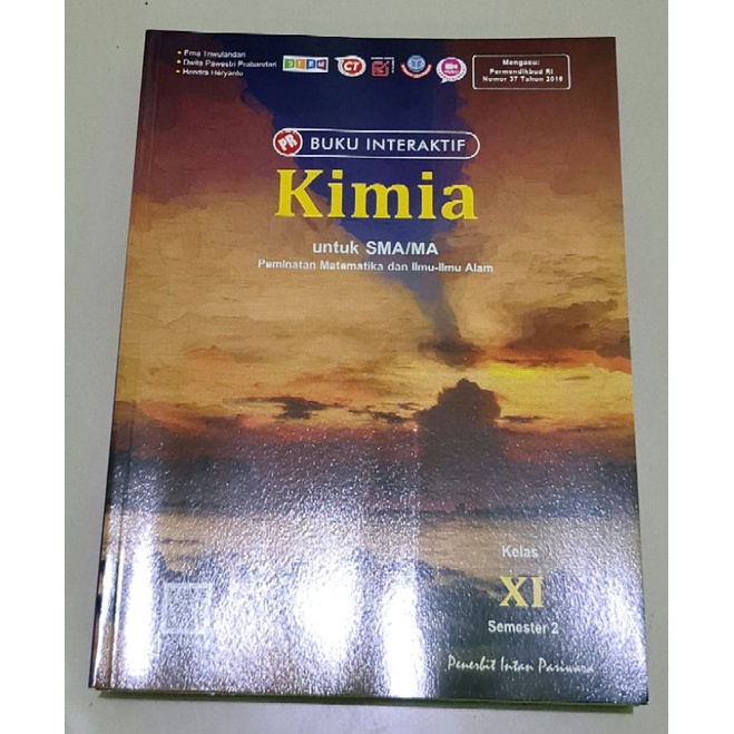 Buku PR/LKS interaktif kimia kelas XI,11 semester 2 (K13 revisi) intan pariwara, 2021 / 2022