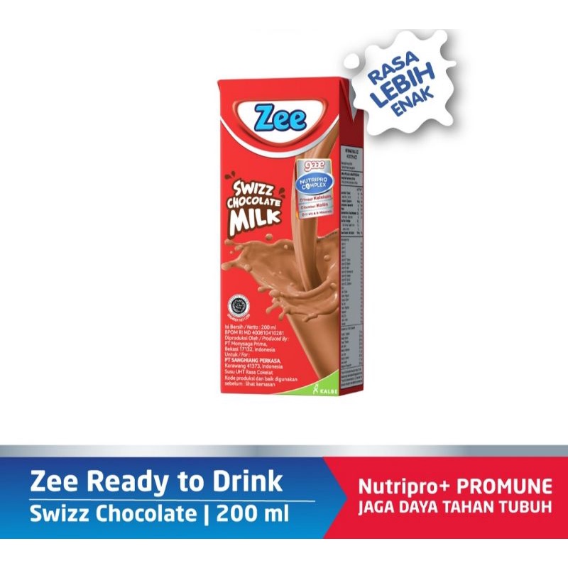 

Zee UHT Strawbery & Swizz Chocolate 200ml