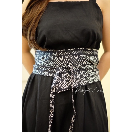 obi belt tribal batik jumputan / obi belt jumputan tenun / ikat pinggang obi