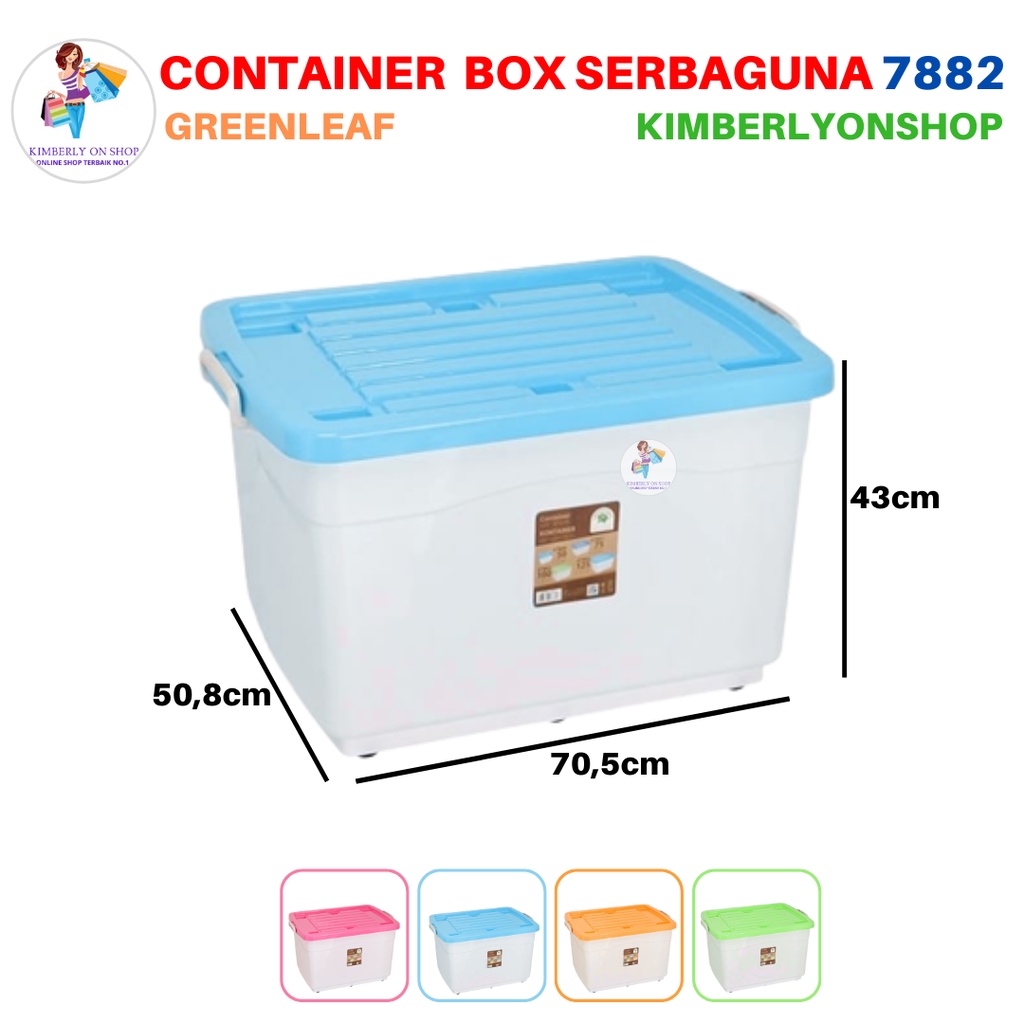 Container Box SIERRA 100 L Tempat Penyimpanan Roda 7882 Green Leaf