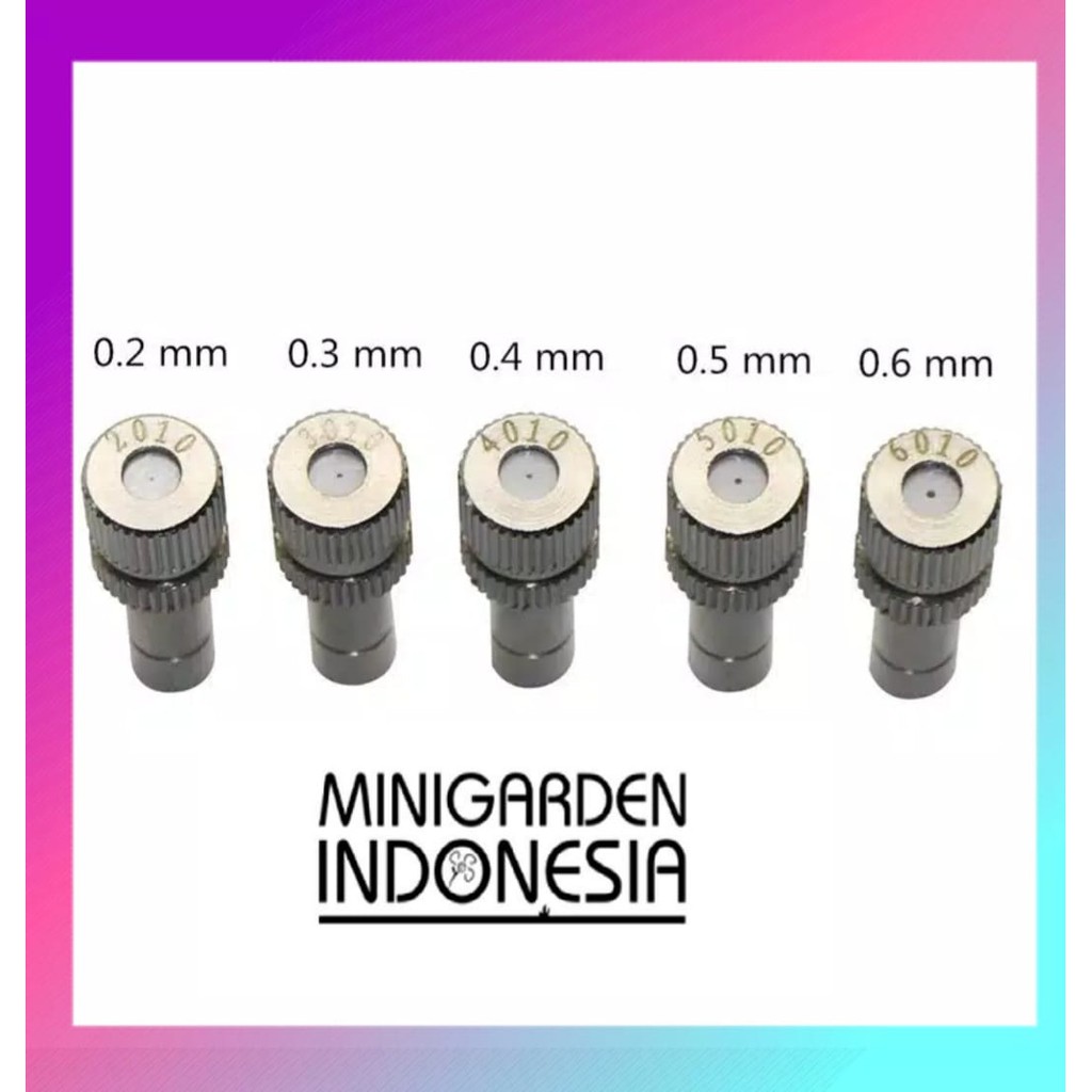 MIST NOZZLE SLIP LOCK anti drip 0.2mm head misting nosel sprayer alat siram irigasi taman fertigasi