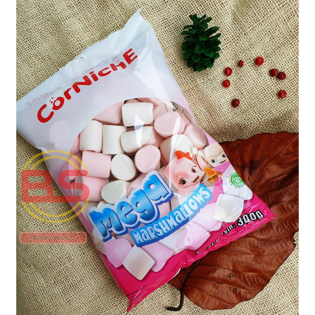 CORNICHE - Mega Marshmellow / Marsmellow Besar Pink&amp; Putih 300gr