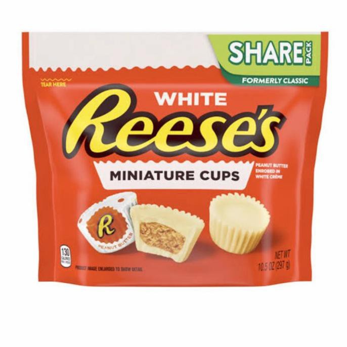 

TERBARU REESE'S THINS DARK CHOCOLATE / WHITE MINIATURES CUPS - WHITE