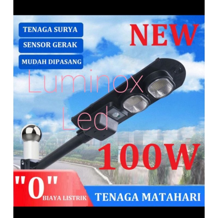 pju led tenaga surya 100w 100 watt jalan led tenaga surya 100watt all in one 100 w smd
