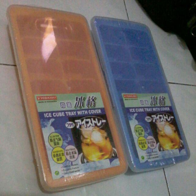 Yoshikawa Cetakan Es Dengan Tutup Set Isi 2 Buah Be3310 Warna Random