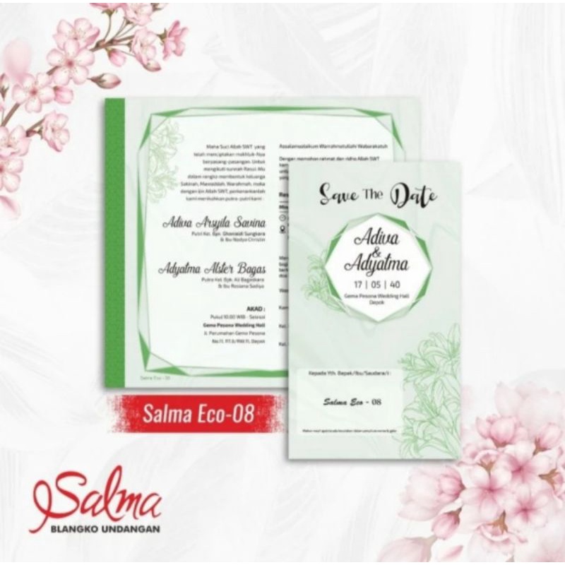 Undangan Pernikahan | SALMA ECO 06 | SALMA ECO 07 | SALMA ECO 08 | Blangko Undangan | Undangan Nikah