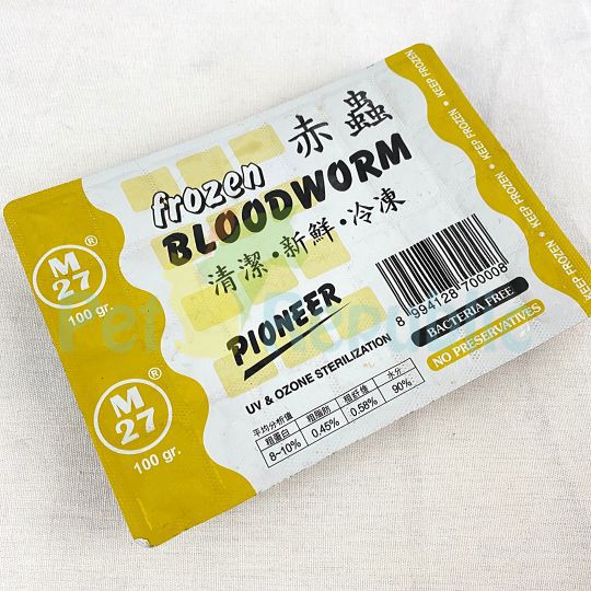 

PIONEER M27 Makanan Ikan Frozen Bloodworm 100gr Cacing Beku