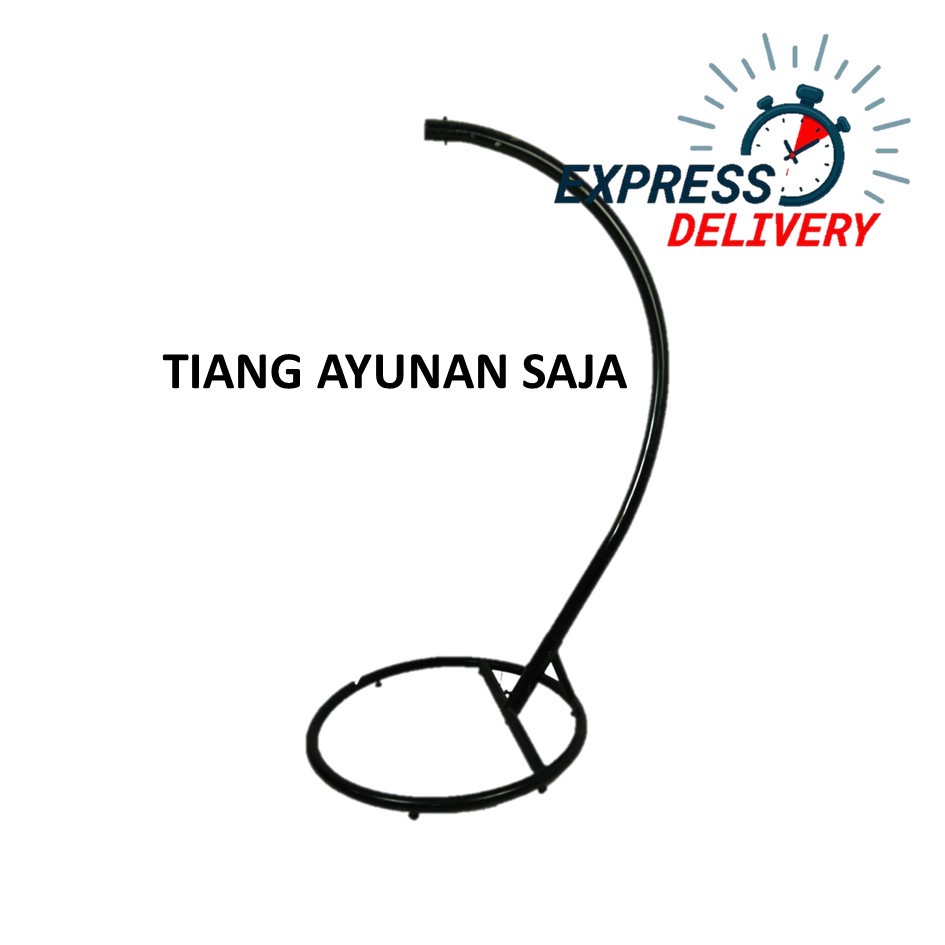 Tiang kursi ayunan rotan sintetis pear inul standard
