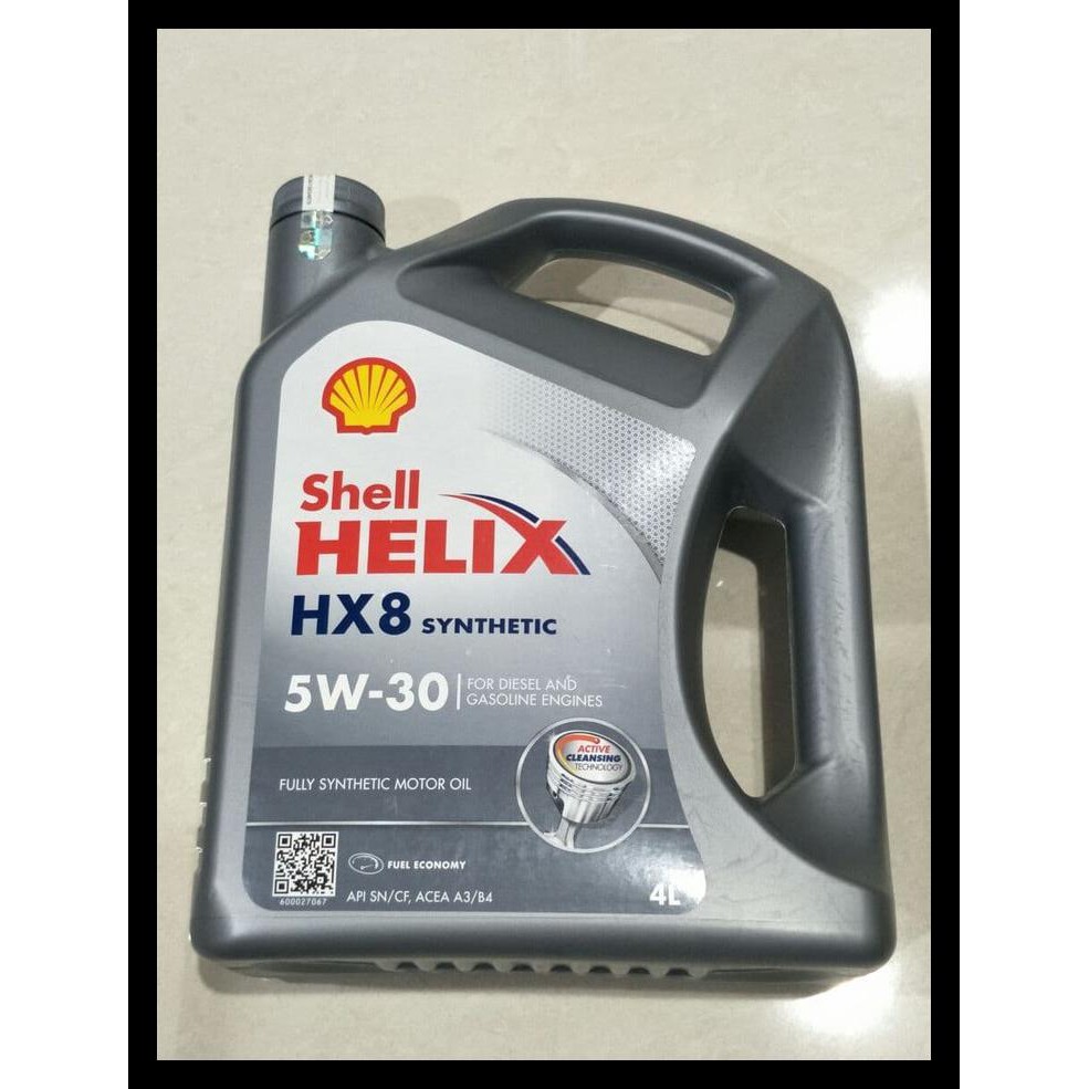 ORIGINAL Oli Shell Helix Hx8 Sae 5w30 galon 4liter Segel Hologram NEW