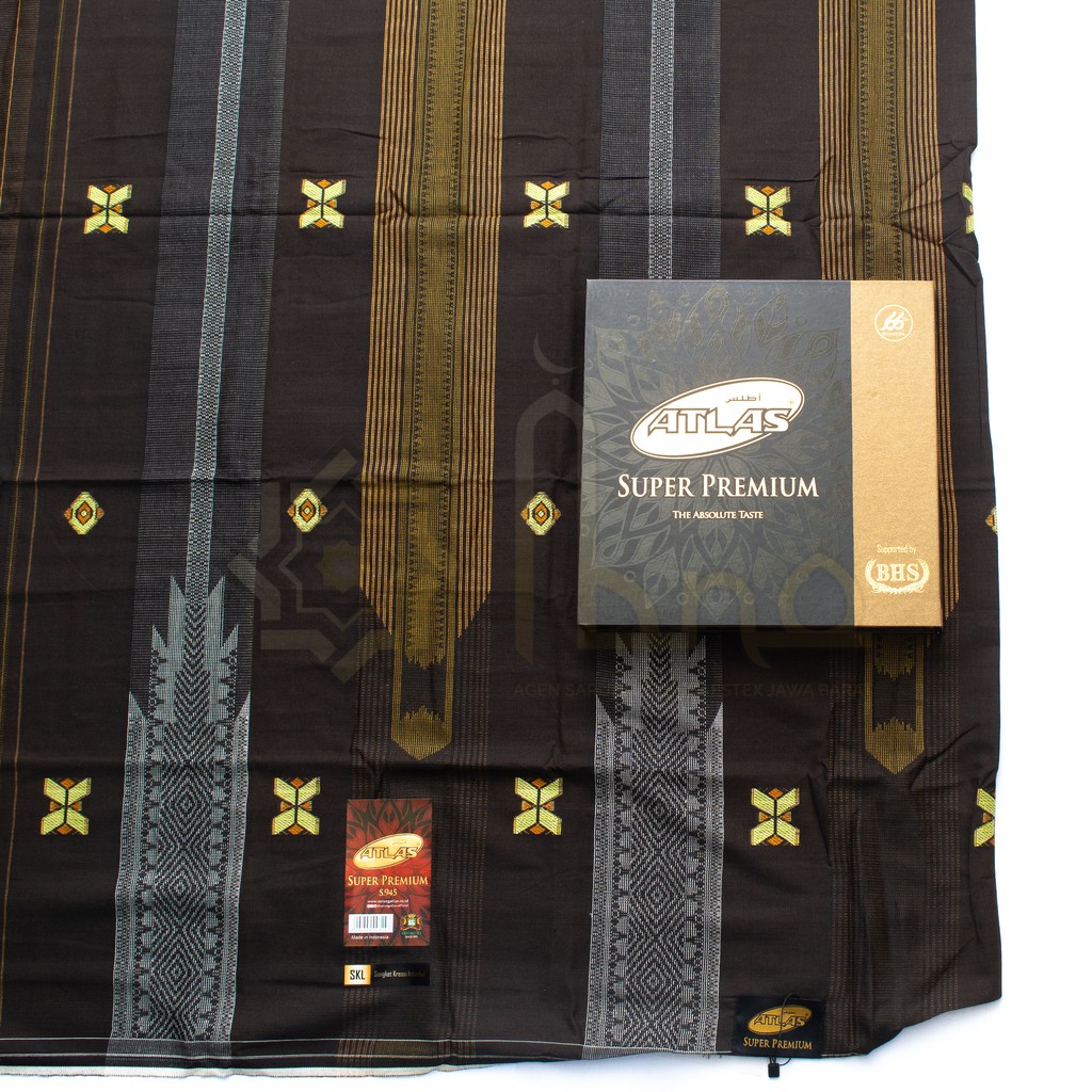 Sarung Atlas Super Premium 945 SKL Cokelat Tua