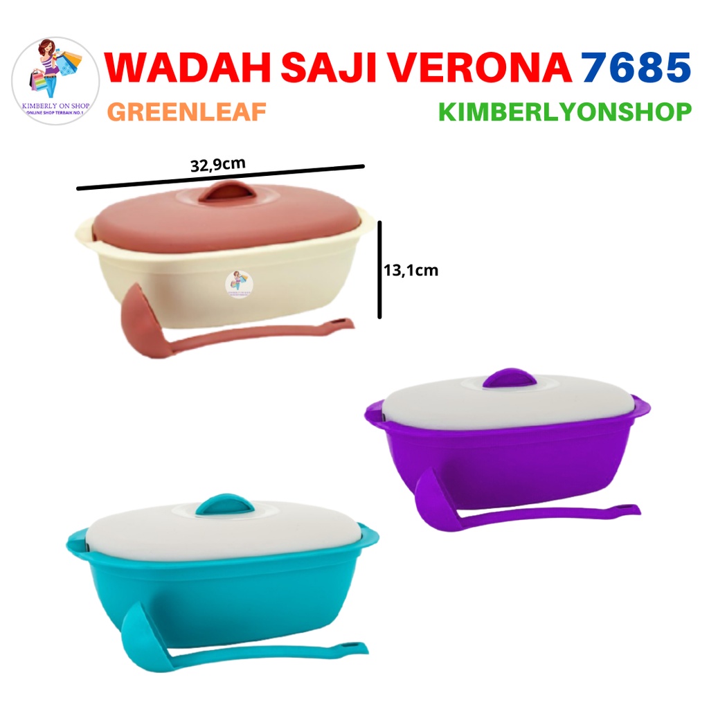 Wadah Saji Food Storage Verona 3,3 Liter 7685 Green Leaf