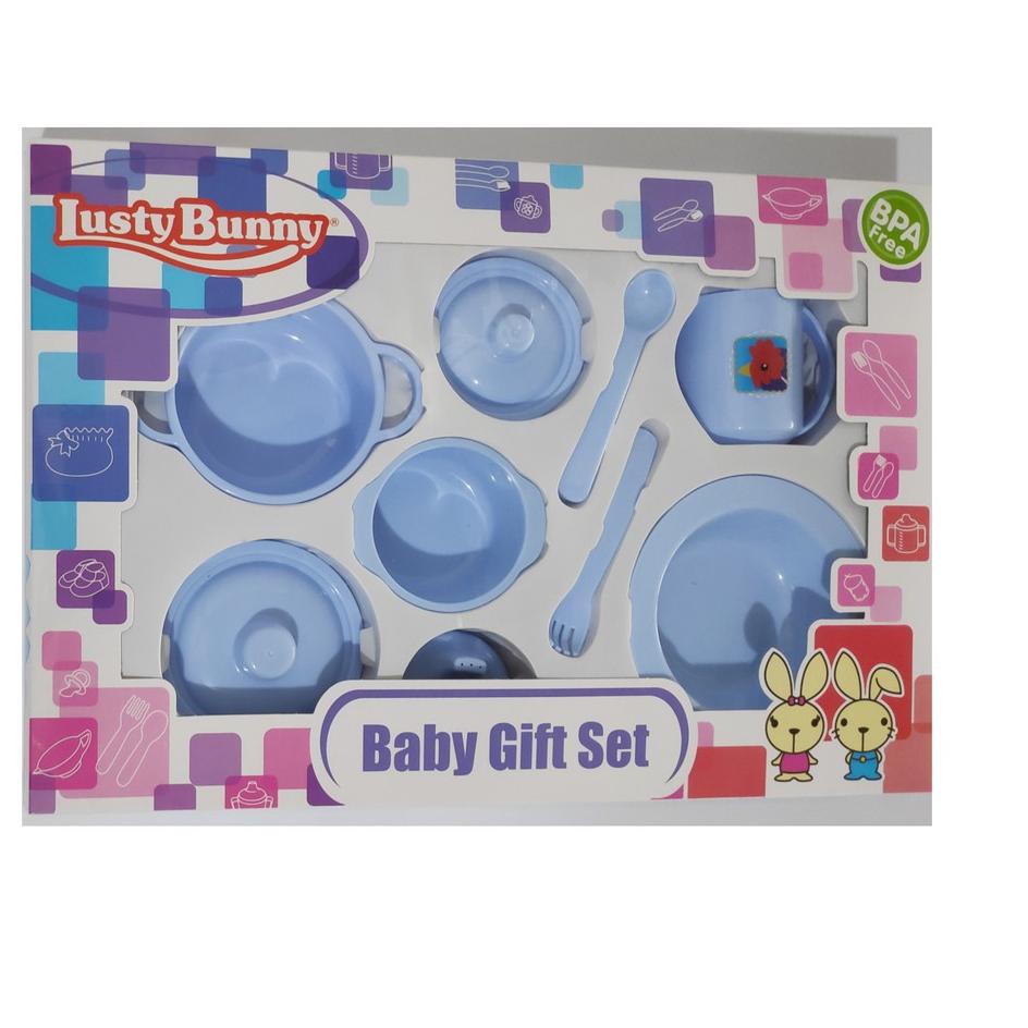Get Sale Feeding Set 9In1 Tempat Makan Bayi Lusty Bunny Baby Gift Set Murah Lucu Kado Kelahiran Bayi