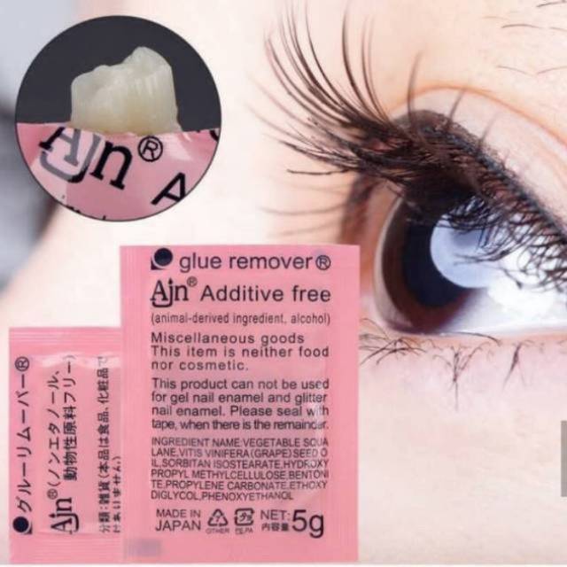 eyelash glue remover cream sachet/ remover glue for eyelash extension