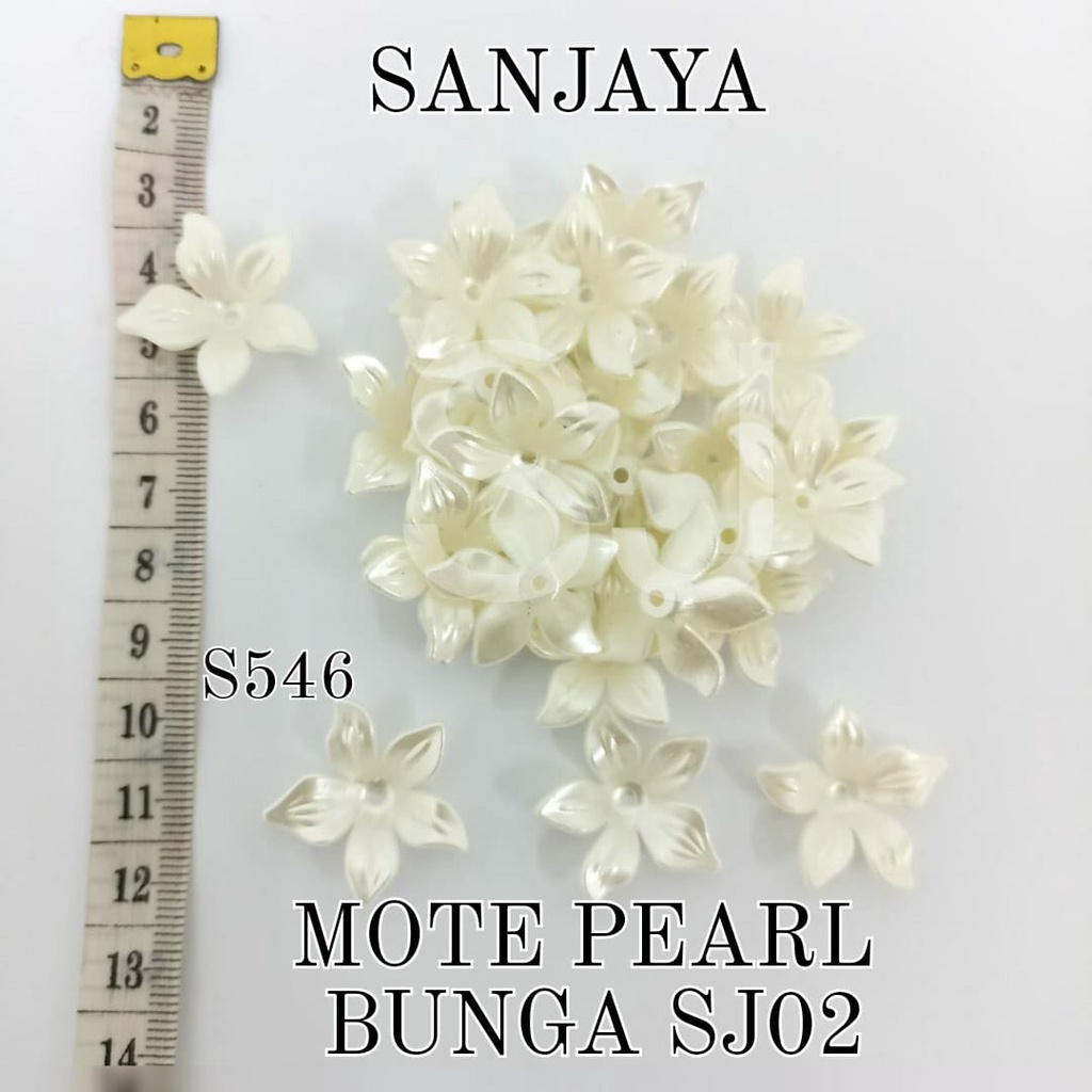 MOTE PEARL / MANIK BUNGA AKRILIK / MANIK PEARL BUNGA / MOTE PEARL BUNGA S546 SJ02