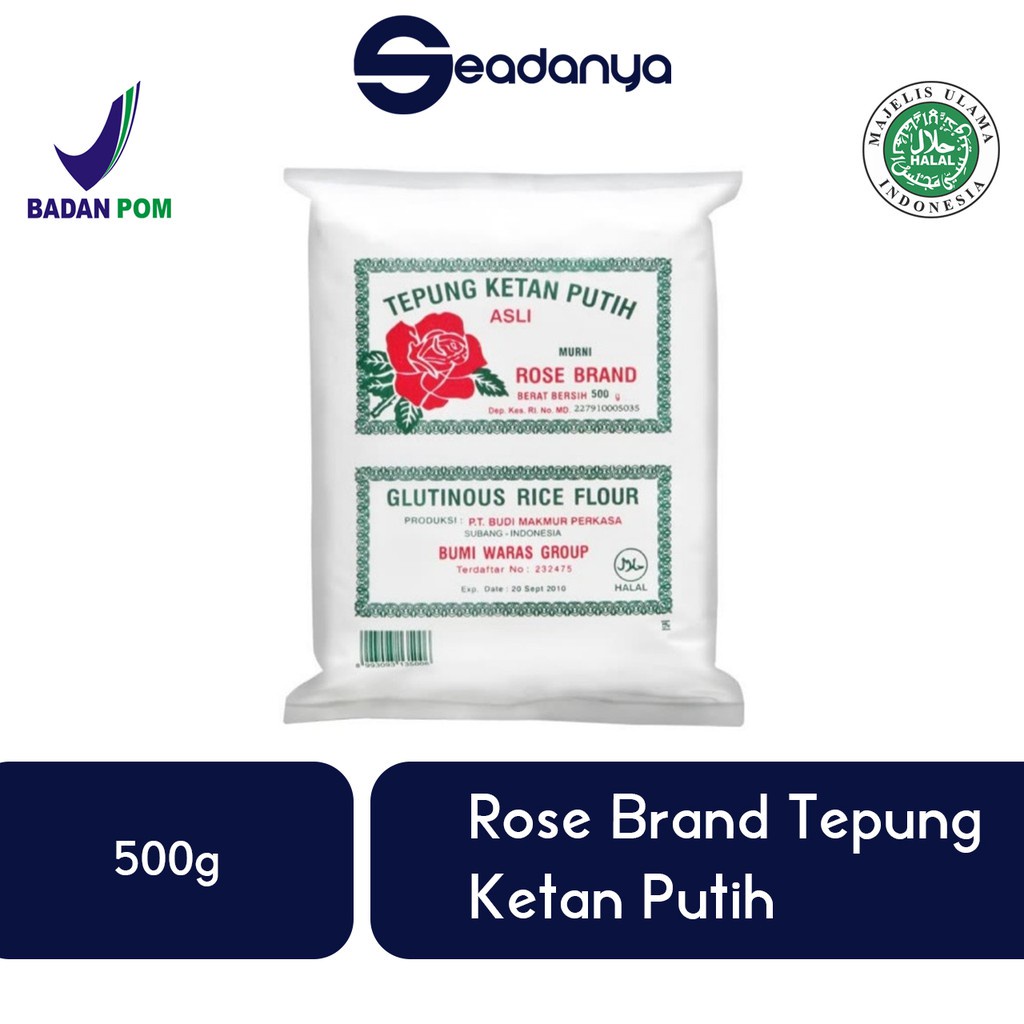 

Rose Brand Tepung Ketan Putih 500g - Halal MUI & BPOM