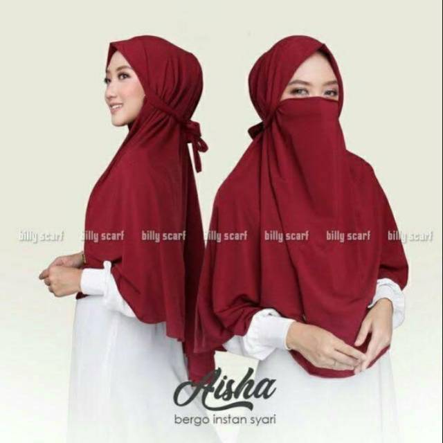 Instan Niqab Maroon