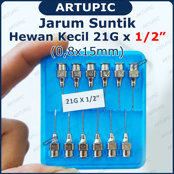 Jarum Suntik Vaksin Unggas Ayam 21G x 1/2 Inch Socorex 0.8 x 15 Mm Ayam Puyuh Kelinci Bebek Ikan Unggas Veterinary Hypodermic Needles