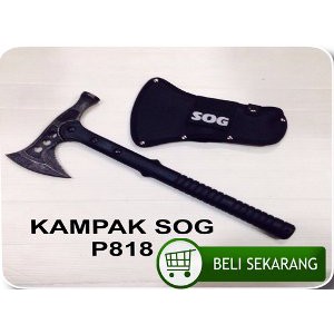 KAPAK PALU KAMPAK SOG P818 STAINLESS STEEL BAJA PLUS SARUNG - Kapak Palu SOG Tomahawk