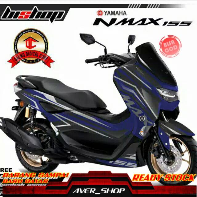 DECAL NMAX NEW BARU BIRU HITAM FULLBODY 155