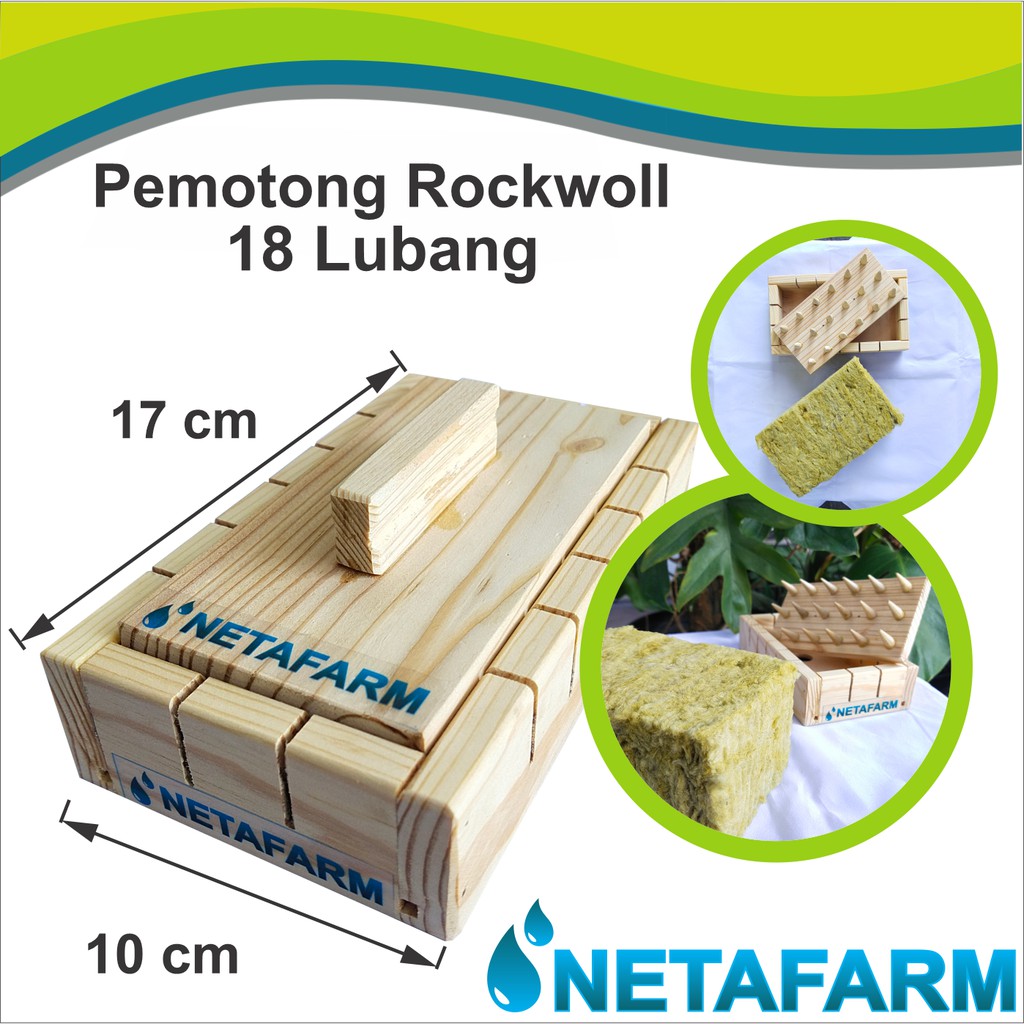 Pemotong dan pelubang rockwool 18 lubang ( 17 x 10 x 4 cm )