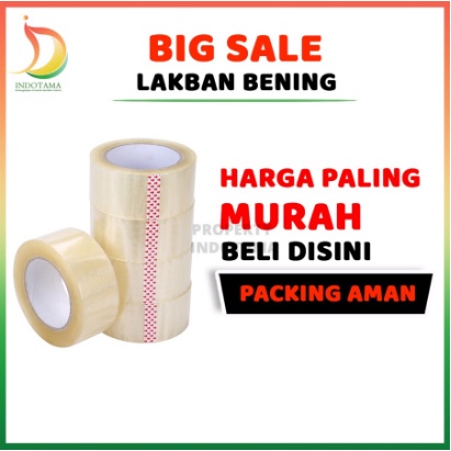 

Isolasi Lakban Bening Selotip Lakban Bening 45 mm x 90 Yard (6 Pcs) Solasi Solatip