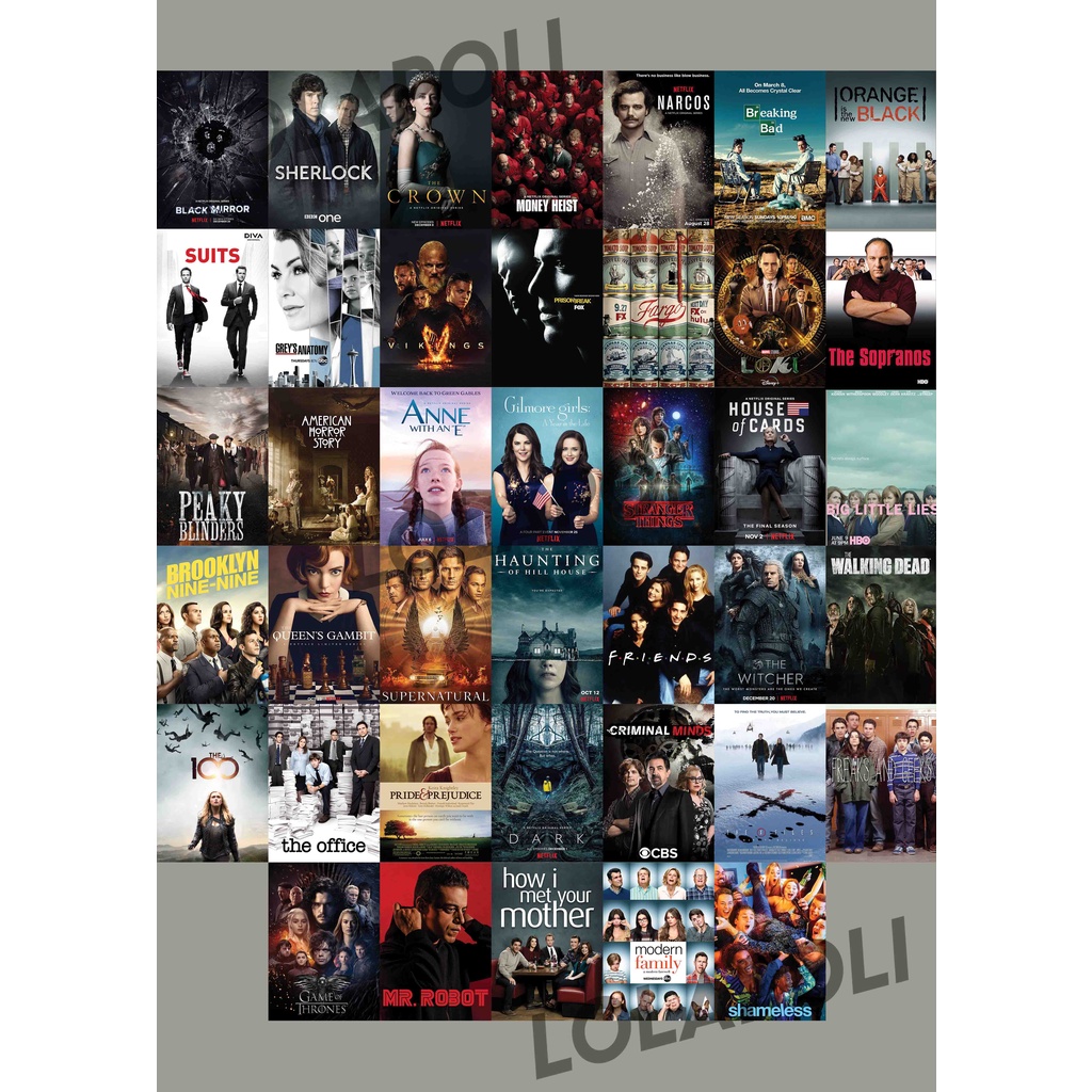 Poster Dinding Cover Film &amp; TV Series 40pc