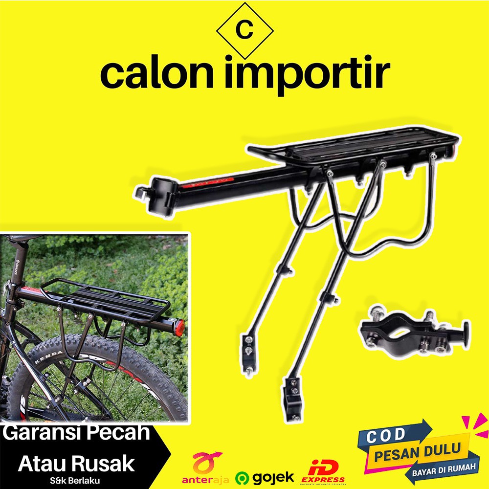 Boncengan Rak Bagasi Sepeda Sepedah Ontel Lipat Anak Mtb Belakang Exotic With Reflektor 16 inch 60Kg