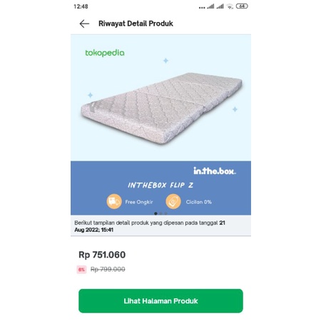 Kasur lipat IN THE BOX NEW