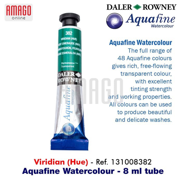 

DALER-ROWNEY Aquafine Watercolour 8 ml - Cat Air Lukis - Viridian Hue - 131008382