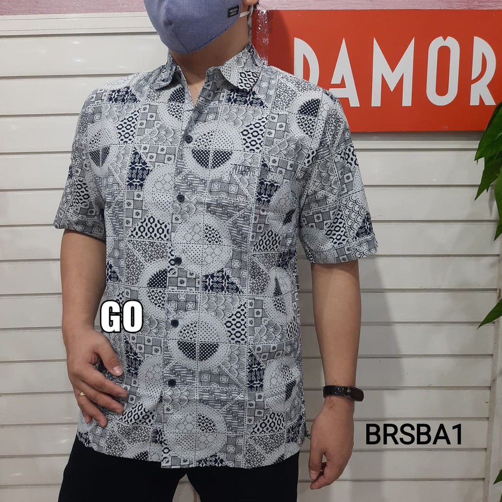 bego BRSBA DAMOR (CRESSIDA) KEMEJA BATIK Cowok Pakaian Pria Baju Batik Dewasa Lengan Pendek