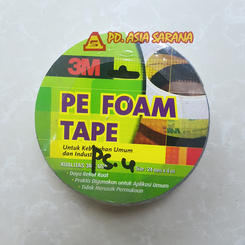 Doble Tape Busa 3M USA Tebal 24mm x 4m / Double Tape PE Foam Original